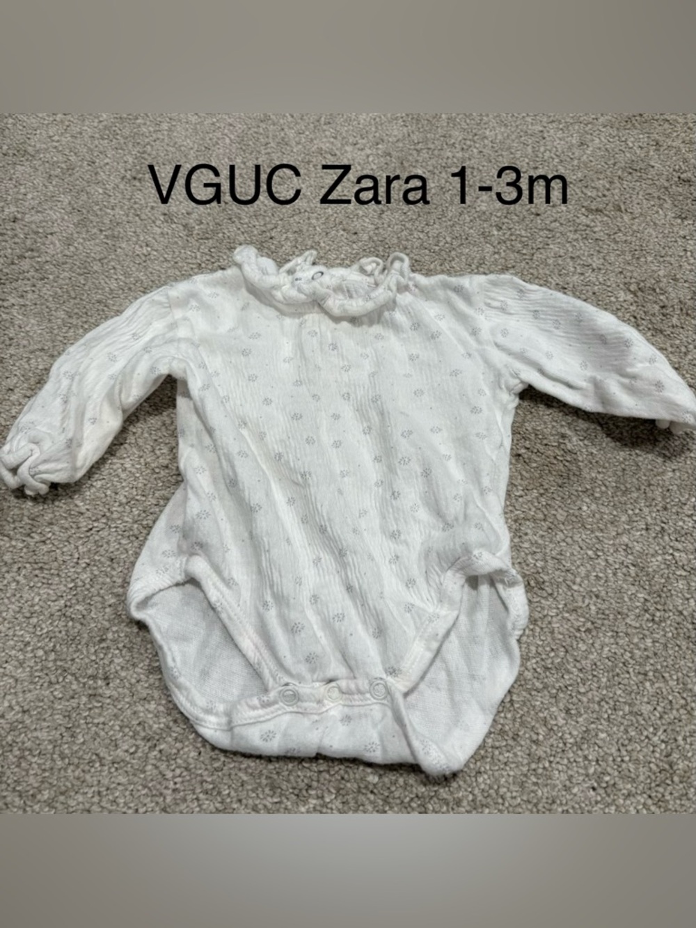 Zara White floral Bodysuit